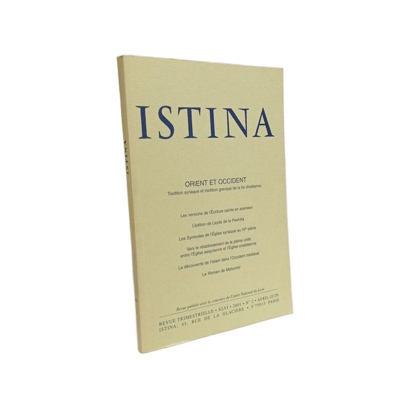 Istina - Orient et Occident --- revue trimestrielle XLVI - 2001...