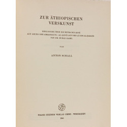 Zur Äthiopischen Verskunst