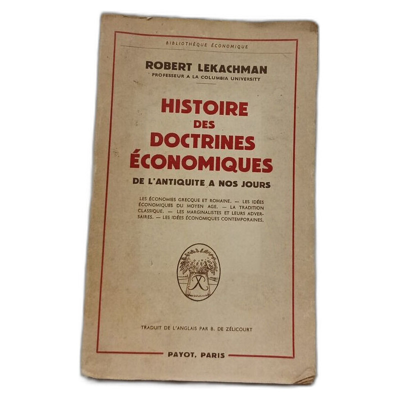 Histoire des doctrines économiques