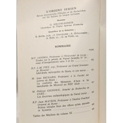 L'Orient Syrien --- VOL. XI fasc. 3 et 4 --- 1966