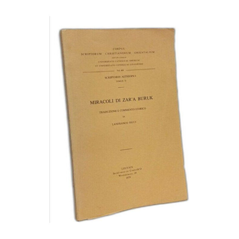 Miracoli di Zar'a Buruk - Corpus scriptorum christianorum...