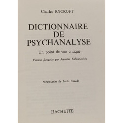 Dictionnaire de psychanalyse