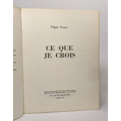 Ce que je crois