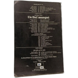 Un Bal Masqué - L'Avant Scène Opéra N° 32. 1981