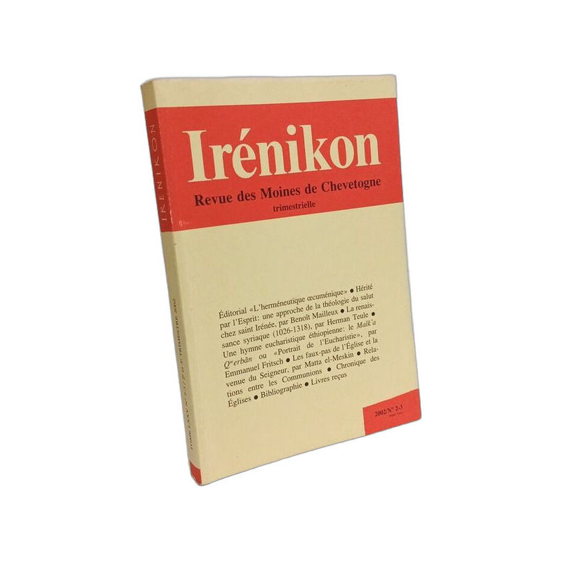 Irénikon - revue des Moines de Chevetogne - trimestrielle N°2-3...