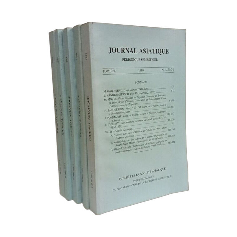 Journal Asiatique - TOME 286 1 + 287 1 + 288 2 + 289 2 + 293 1