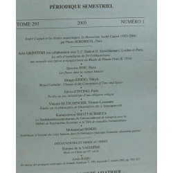 Journal Asiatique - TOME 286 1 + 287 1 + 288 2 + 289 2 + 293 1