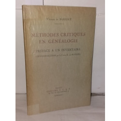 Méthodes critiques en généalogie - Préface à un inventaire