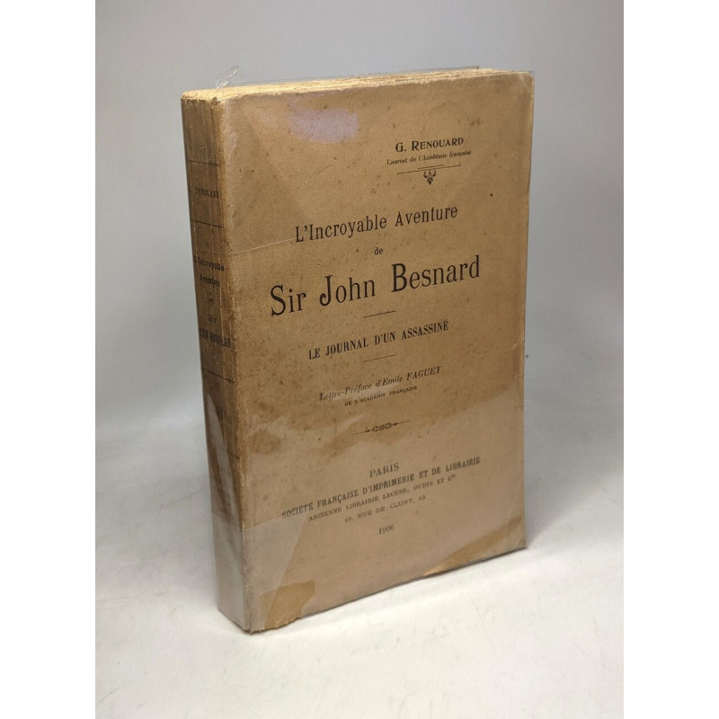 L'incroyable aventure de sir John Besnard - le journal d'un assassine