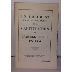Un document inédit et réparateur sur la capitulation de l'armée...