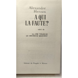 A qui la faute