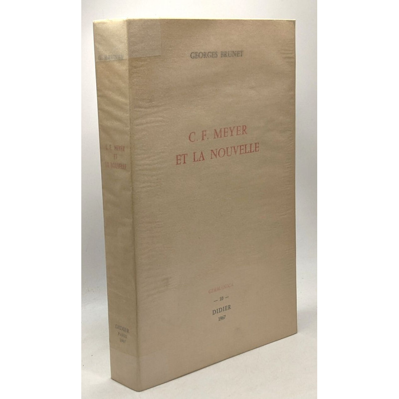 C.F. Meyer et la nouvelle