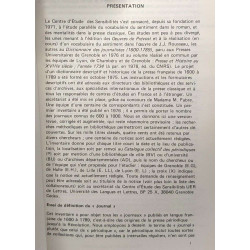 Inventaire de la presse classique : 1600-1789