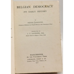 Belgian Democracy its early history