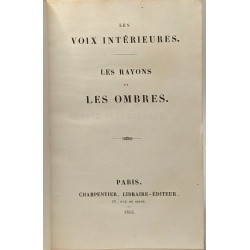 Les voix intérieures les rayons et les ombres + les orientales +...