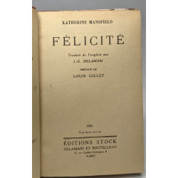Félicité - Préface de Louis Gillet traduit par Delamain