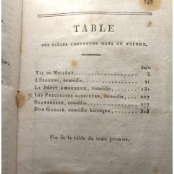 Oeuvres de J.B. Poquelin de Molière - TOME 1 à 6