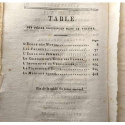 Oeuvres de J.B. Poquelin de Molière - TOME 1 à 6