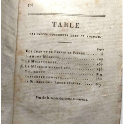 Oeuvres de J.B. Poquelin de Molière - TOME 1 à 6