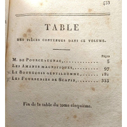 Oeuvres de J.B. Poquelin de Molière - TOME 1 à 6