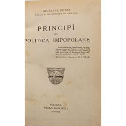 Principi di politica impopolare