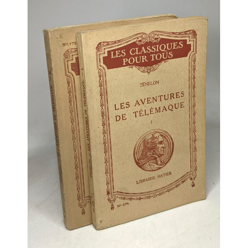 Les aventures de télémaque - TOME 1 livre I-IX + TOME 2 livres...