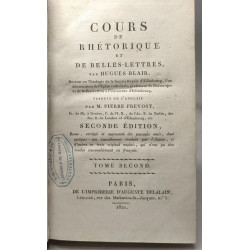 Cours de rhétorique et de belles lettres - seconde édition - tome...