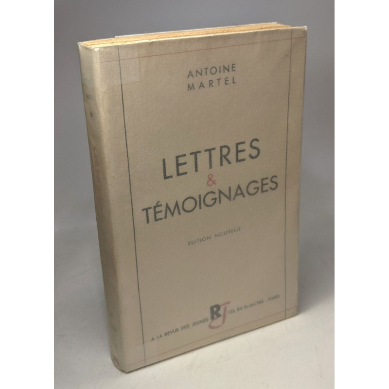Lettres et témoignages - nouvelle édition