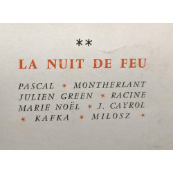 La littérature et le spirituel - TOME 2: La nuit de Feu (1960) +...