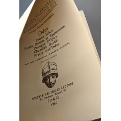 ODES. Poésies latines. Poésies diverses et Epigramme. Prologue...