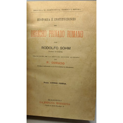 Historia e instituciones del derecho privado romano