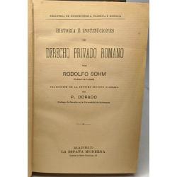 Historia e instituciones del derecho privado romano