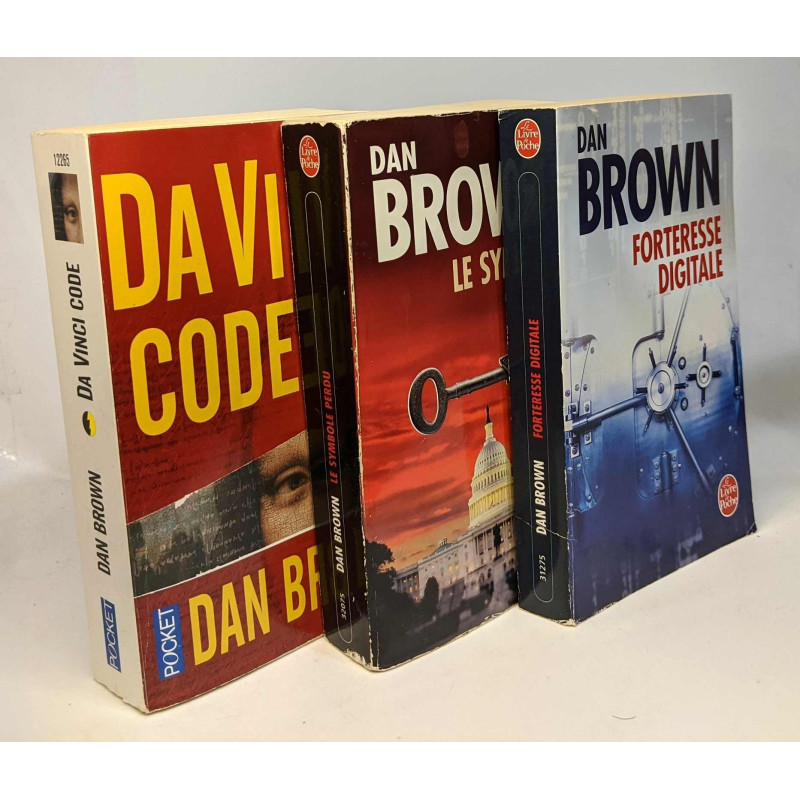 Forteresse digitale + Le symbole perdu + Da Vinci Code --- 3 livres