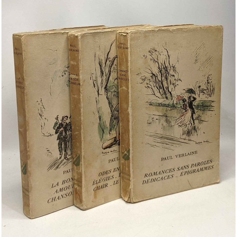 Paul Verlaine Volume 37 - 38 - 39 bibliothèque de Cluny (voir...