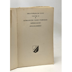 Paul Verlaine Volume 37 - 38 - 39 bibliothèque de Cluny (voir...