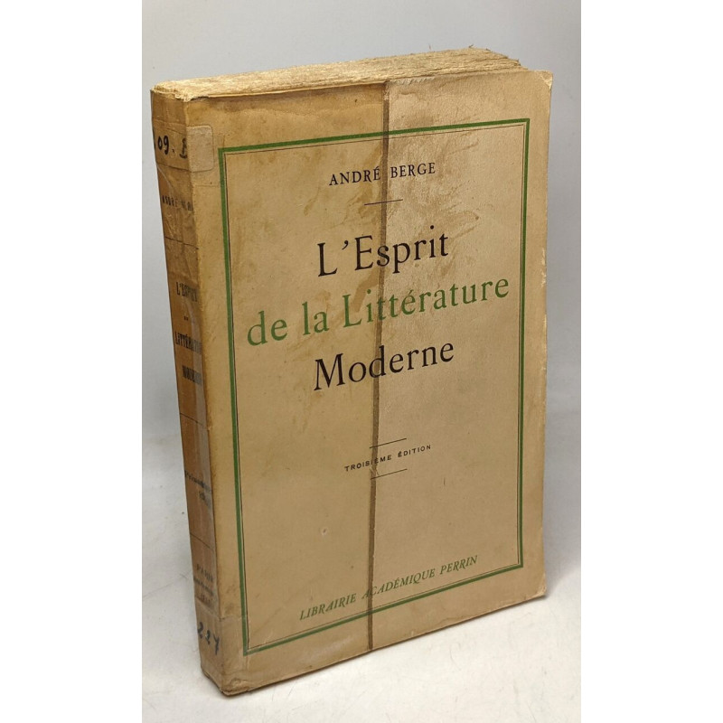 L'esprit de la littérature moderne - 3e édition