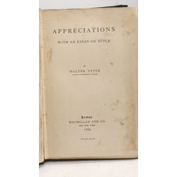 Appreciations with an essay on style