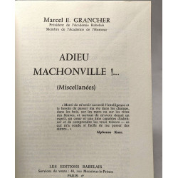 Adieu machonville.... ! TOME 1