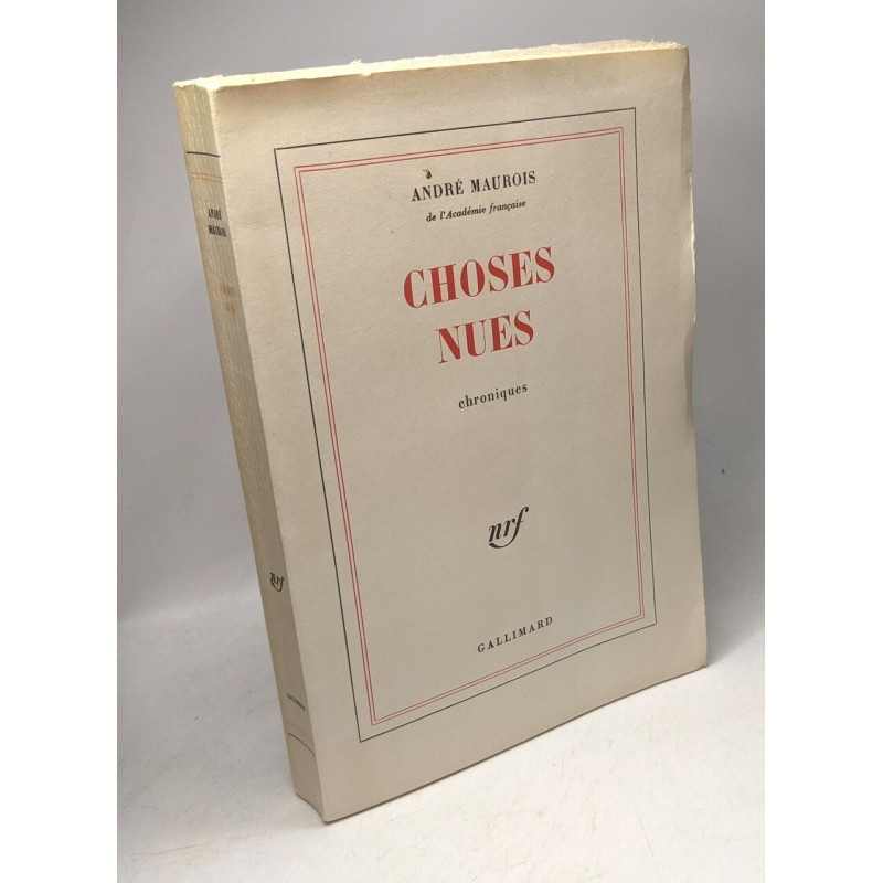 Choses nues - chroniques