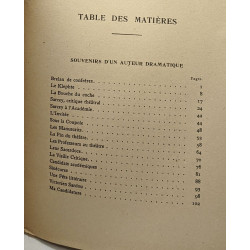 Souvenirs d'un auteur dramatique / études d'art dramatique