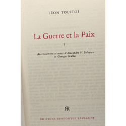 La guerre et la paix - tome premier --- avertissement etnotes...