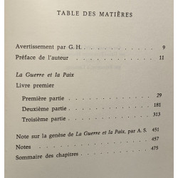 La guerre et la paix - tome premier --- avertissement etnotes...