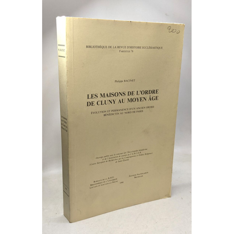 Les maisons de l'ordre de Cluny au Moyen Age - évolution et...