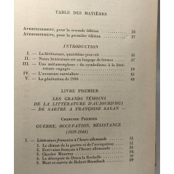 Une histoire vivante de la littérature d'aujourd'hui 1939-1959