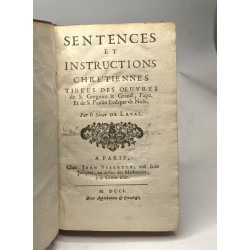 Sentences et instructions chre'tiennes tire'es des oeuvres de S....