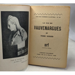 La vie de Vauvenargues - vie des hommes illustres n°43