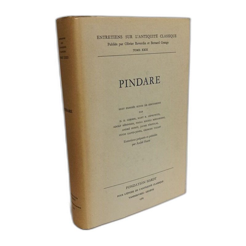 Pindare. Huit exposés suivis de discussions par D. E. Gerber Mary...