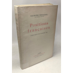 Positions françaises: chronique de l'année 1939