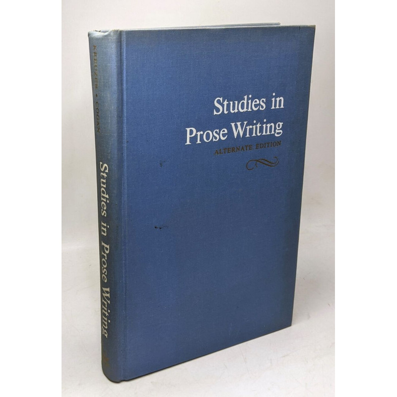 Studies in prose writing - alternate edition