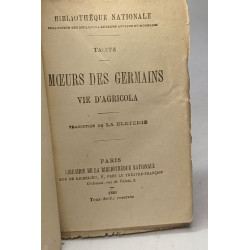 Moeurs des Germains vie d'Agricola / Bibliothèque nationale -...